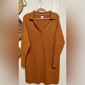 A New Day Women's Long Sleeve Midi Sweater Dress V-Neck
Burnt Orange Size Large